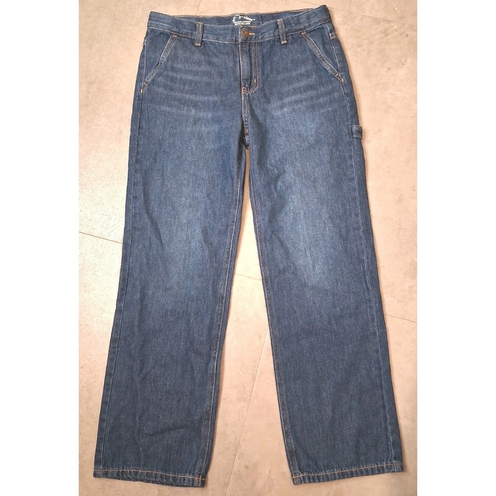 Wide Leg Barrel Jeans Girls Size 14 Relaxed Straight - Picture 3 of 14